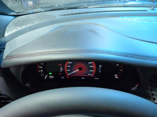 2013 Dodge Dart instrument panel red stitching