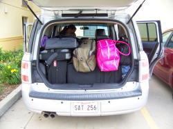 Ford Flex with luggage for six