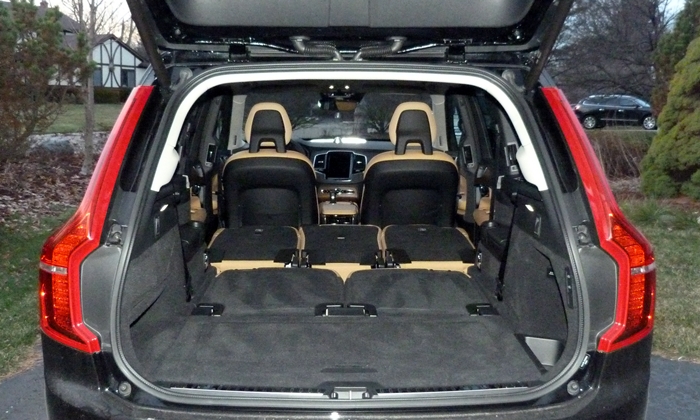 XC90 Reviews: 2016 Volvo XC90 cargo area both rows folded