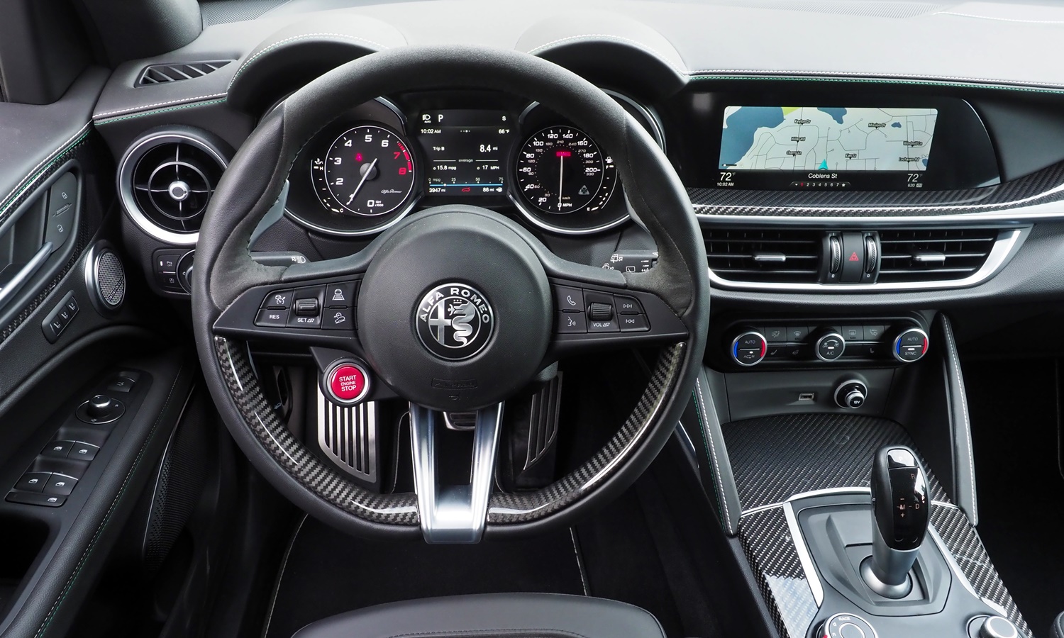 Stelvio Reviews: Alfa Romeo Stelvio Quadrifoglio instrument panel