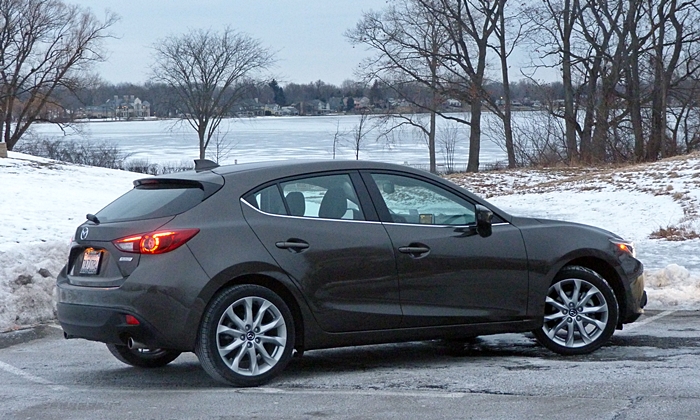 Mazda3 Reviews: 2014 Mazda3 rear quarter view