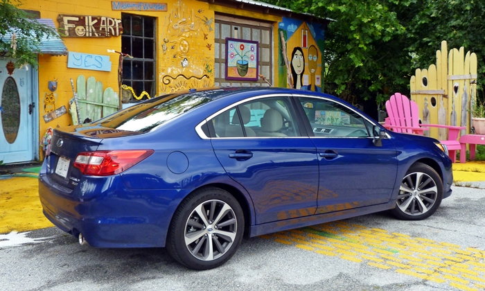 Legacy Reviews: Subaru Legacy 3.6R Limited rear quarter view