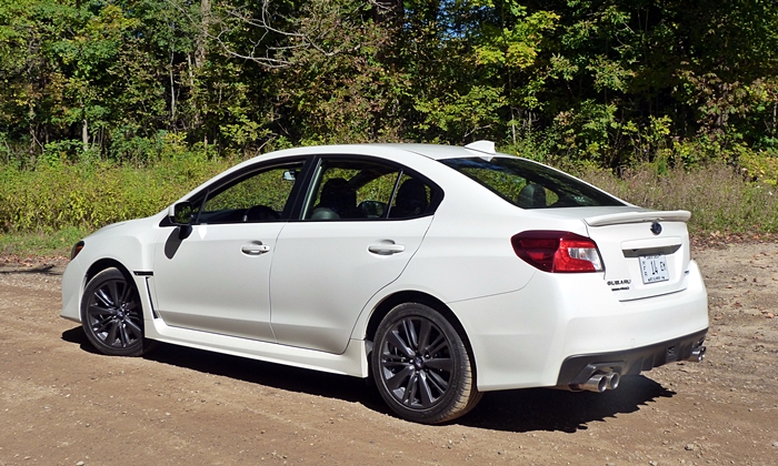 WRX Reviews: 2015 Subaru WRX rear quarter view on dirt