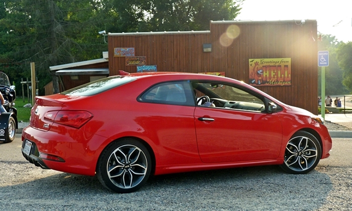 Forte Reviews: Kia Forte SX rear quarter hell