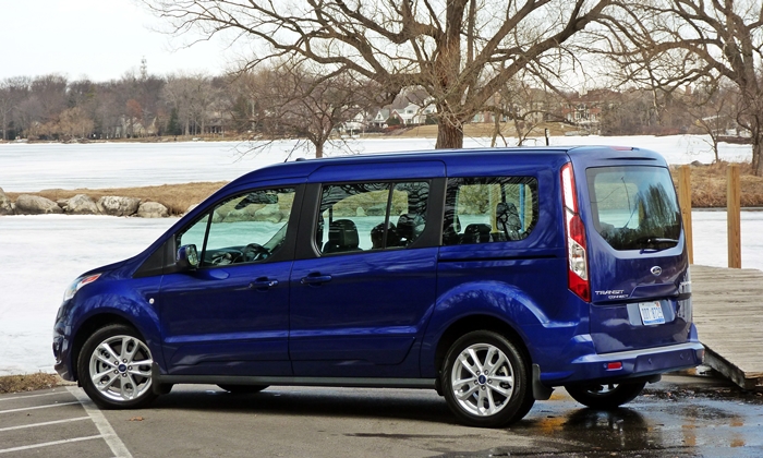 Transit Connect Reviews: Ford Transit Connect rear quarter view