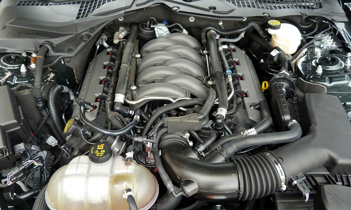 Mustang Reviews: 2015 Ford Mustang GT engine uncovered