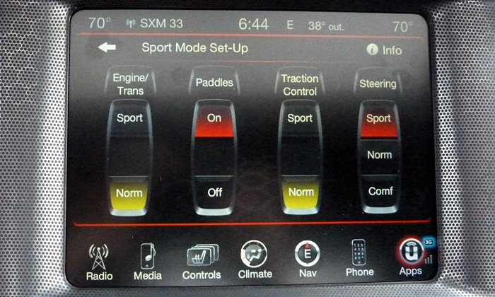 Dodge Charger Photos: Dodge Charger R/T sport mode configuration