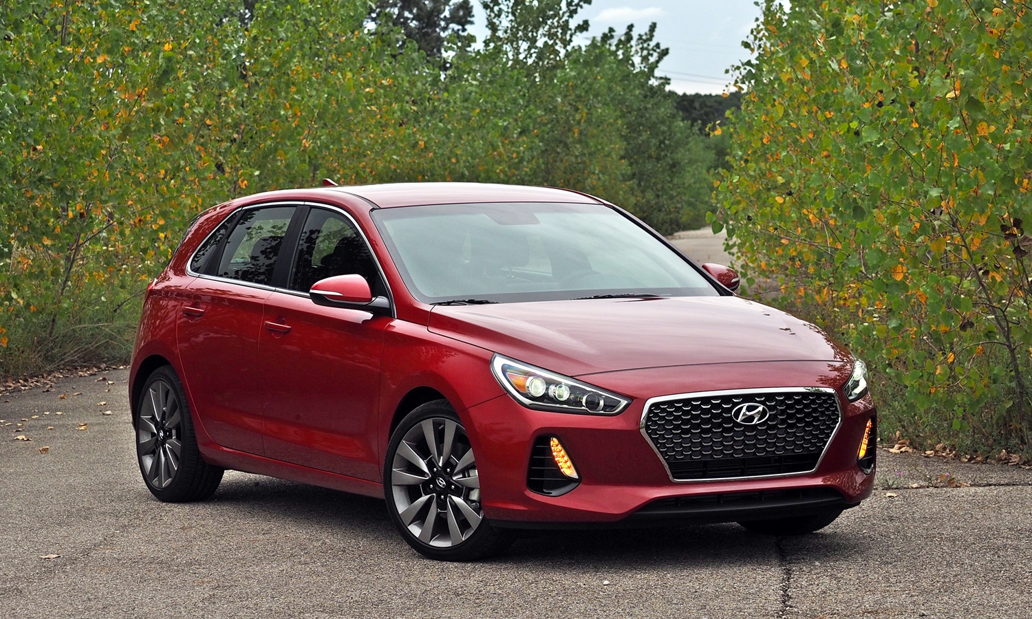 Hyundai Elantra GT front quarter view