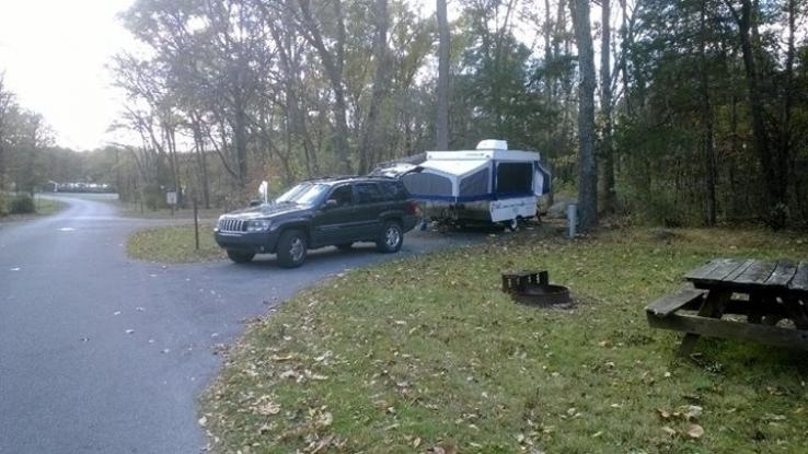 My "Better Half's" Jeep. Secondary tow rig for '01 Starcraft 2106. 4.7L V8 and loaded to the gills. Plenty of HP to pull the 2100# camper. Added a K&N drop-in filter and a Flowmaster muffler.