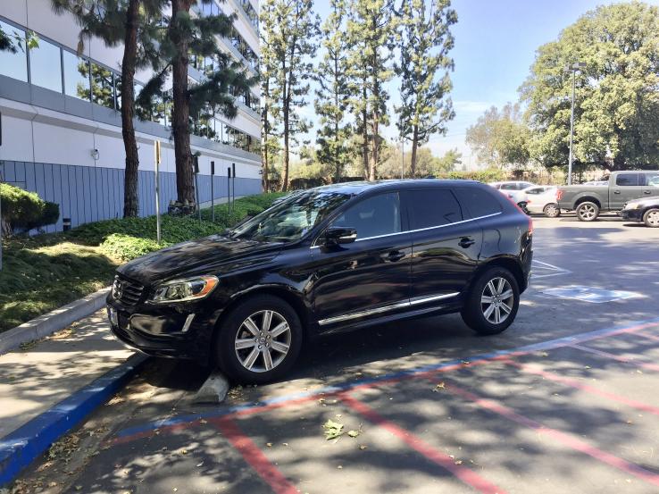 This my 2017 Black volvo inscription park at work